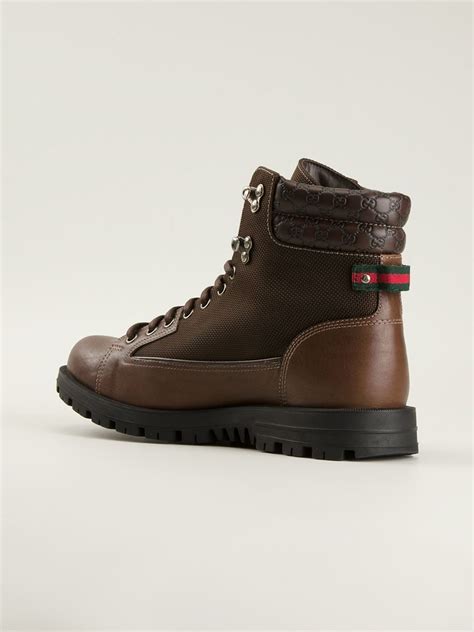 gucci mens brown boots